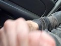 Huge 65 mph climax orgasm in busy traffic, Loud cussing moaning cumshot