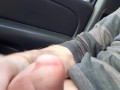 Huge 65 mph climax orgasm in busy traffic, Loud cussing moaning cumshot