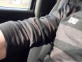 Huge 65 mph climax orgasm in busy traffic, Loud cussing moaning cumshot