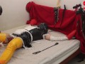 S02E02 Dominatrix Tortures Tied Up Sissy with Wax, Electricity & Whip DEMO
