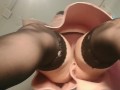 Giantess finds you shrunk& spying on her, uses you to please&fuck her holes