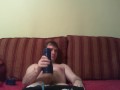 Playing with my blue fleshlight while watching pron