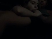 Hot young couple hook-up in a public movie theater pt. 2