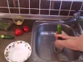 Housewife Sensual Play Pussy during Cooking Dinner - Amateur