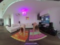 VR180 vr video miss_pussycat and riki doing afternoon naked yoga together