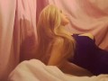 CAMARI IS BACK IN BLACK POWERFULL CUMSHOT ON HER BLACK DRESS AND TITS