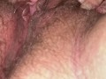 HD hairy pussy solo masturbation 4K with deep, heavy cum contractions