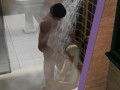 Blowjob in the shower! Made a stepsister | porno game, 3d, sims sex