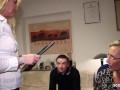 Guy Failure Fuck Two German MILFs - Step Dad Join and Help