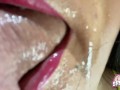 Extreme Close Up Sloppy Deepthroat! Gulping Cum Down My Throat! ASMR PAWG