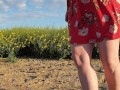 Alice - Custom Vid Request,  squatting to pee outside 3 times ;)