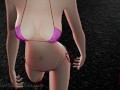 MMD R18 4k Misaka Mikoto - bikini and stockings - Paradinha - 1024