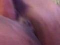 Huge  dildo shoved in my tight wet pussy