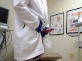 Doctor tries to make tent then cums