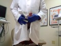 Doctor tries to make tent then cums