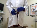 Doctor tries to make tent then cums