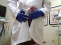 Doctor tries to make tent then cums