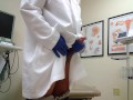 Doctor tries to make tent then cums