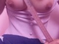 smacking perfect tits with ruler