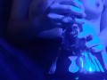 Stoner Babe Smokes a Huge Bong Hit and Plays With Tits