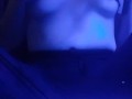 Stoner Babe Smokes a Huge Bong Hit and Plays With Tits