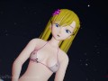 MMD R18 4k Blonde Misaka Aylin with a pink bikini - Dub Zap - 1037