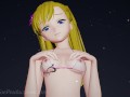 MMD R18 4k Blonde Misaka Aylin with a pink bikini - Dub Zap - 1037