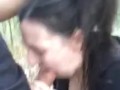 19 yo girl gets her face and throat fucked in the forest