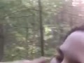19 yo girl gets her face and throat fucked in the forest