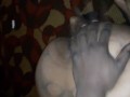 Dicking her down at the telly