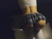 Schoolgirl sucking dick POV