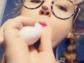 Young MILF cock tease toy blowjob