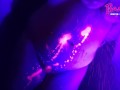 Neon UV Paint Sploshing! Blacklight Synth Rave Music Video