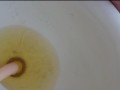 Schamhaare stutzen mit Pisse