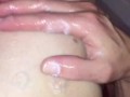 Husbands POV of MILF soaped up then rinsing off in the shower.