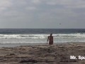 Public Facial on Nude Beach as People Watch