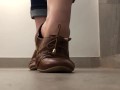 Standing shoeplay in flats