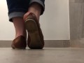 Standing shoeplay in flats