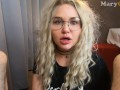 Nerdy Teen with Sweet Lips get Full Load of Cum after Blowjob