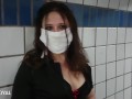 Настоящая русская проститутка: анальный трах за $100 в метро! Кончил в меня