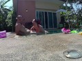 Nude poolparty! - Amateur Russian couple - Pattaya vacations