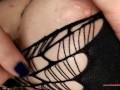 Big Boobs Inked Girl Shows Everything - Lingerie, Red Boots and oil!