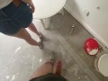 amateur stepmom paints the kitchen in her jeans shorts, so she gets fucked