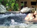 She swallowed my cum after great fuck in jacuzzi - Amateur Russian couple