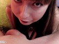 Horny Babe Passionate Blowjob Big Dick and Cum in Mouth POV