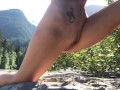 Gorgeous Young babe Public beach nude yoga