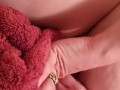 Chubby Milf desperately humps bathroom counter