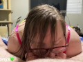 Amateur BBW milf fat pussy gets a cream pie after amazing head