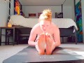 Nude yoga/stretching 