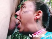  cutie slurping huge dick BALLS DEEP deepthroat/facefuck THROAT PIE